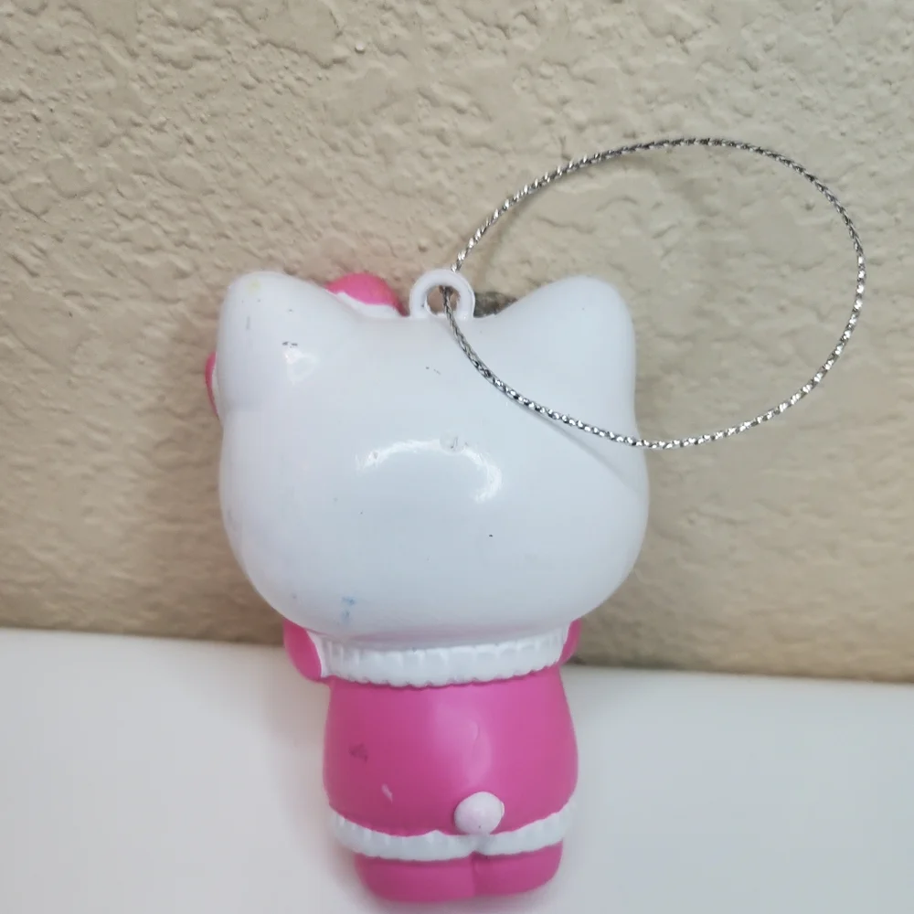 Rare 2012 Hello Kitty Sanrio Christmas Ornament  Pink Dress & Pink Bow~3.5